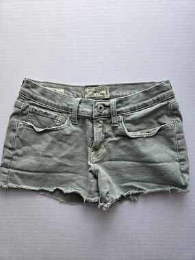 Lucky Brand Olive Green Denim Cutoff Shorts - Size 0 / 26